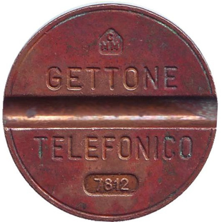 Телефонный жетон. 7812. Италия. 1978 год. (Отметка: CMM)