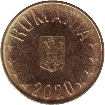 Монета 1 бан. 2020 год, Румыния. Монета 1 бан. 2020 год, Румыния.