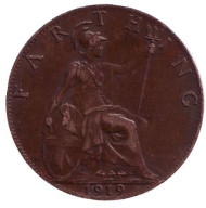 Монета 1 фартинг. 1919 год, Великобритания. Монета 1 фартинг. 1919 год, Великобритания.