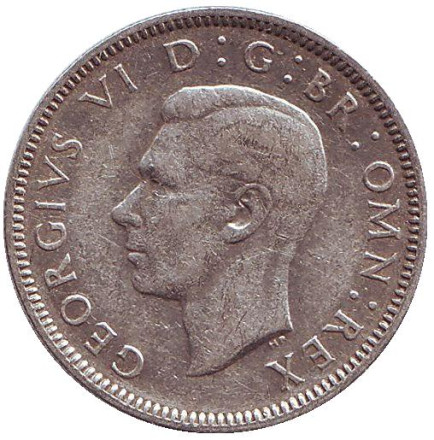 Монета 1 шиллинг. 1937 год, Великобритания. (Шотландский тип)