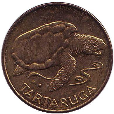 Монета 1 эскудо, 1994 год, Кабо-Верде. Тартаруга (черепаха).