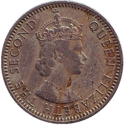 Монета 10 центов. 1958 год, Малайя и Британское Борнео. Монета 10 центов. 1958 год, Малайя и Британское Борнео.