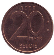 Монета 20 франков. 1997 год, Бельгия. (Belgie) Монета 20 франков. 1997 год, Бельгия. (Belgie)
