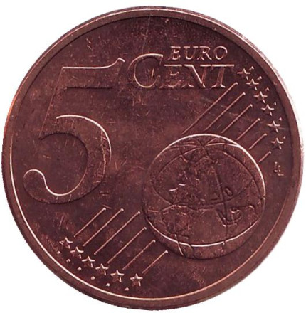 Монета 5 центов. 2008 год, Люксембург.