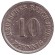 Монета 10 пфеннигов. 1908 год (D), Германская империя. Монета 10 пфеннигов. 1908 год (D), Германская империя.