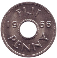 Монета 1 пенни. 1966 год, Фиджи. aUNC. Монета 1 пенни. 1966 год, Фиджи. aUNC.