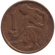 Монета 1 крона. 1962 год, Чехословакия. Монета 1 крона. 1962 год, Чехословакия.