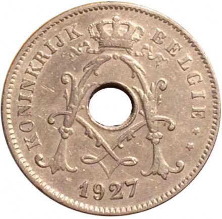 Монета 10 сантимов. 1927 год, Бельгия. (Belgie)