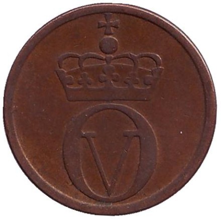 Монета 2 эре. 1961 год, Норвегия. Курица. Монета 2 эре. 1961 год, Норвегия. Курица.
