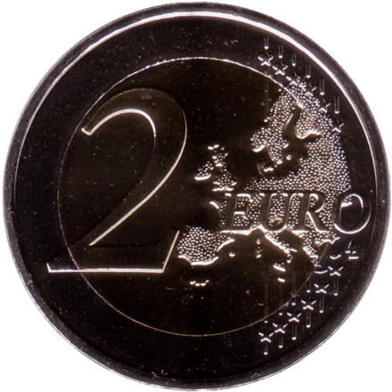 Монета 2 евро. 2021 год, Франция.
