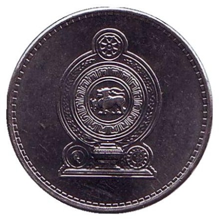 Монета 1 рупия. 2016 год, Шри-Ланка.