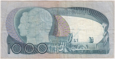 Банкнота 1000 эскудо. 1982 год, Португалия. 26.10.1982. Педру V. Банкнота 1000 эскудо. 1982 год, Португалия. 26.10.1982. Педру V.