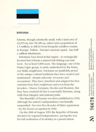 Годовой набор монет Эстонии (5 шт.). Эстония, 1992 год.