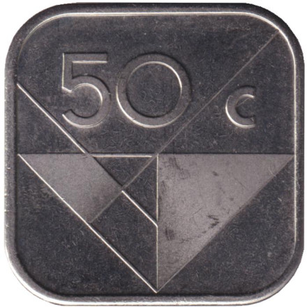 Монета 50 центов, 2018 год, Аруба.