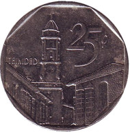 Монета 25 сентаво. 1994 год, Куба. Город-музей Тринидад. Монета 25 сентаво. 1994 год, Куба. Город-музей Тринидад.