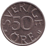 Монета 50 эре. 1981 год, Швеция. Монета 50 эре. 1981 год, Швеция.