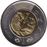 Монета 2 доллара. 2024 год, Канада. Инуитский Нунангат. Монета 2 доллара. 2024 год, Канада. Инуитский Нунангат.