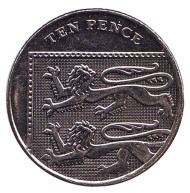 Монета 10 пенсов. 2011 год, Великобритания. Монета 10 пенсов. 2011 год, Великобритания.