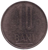 Монета 10 бани. 2008 год, Румыния. Монета 10 бани. 2008 год, Румыния.