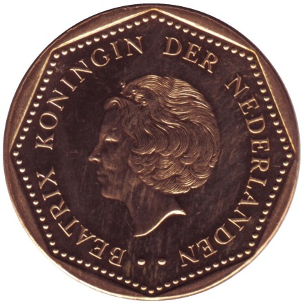 Монета 2,5 гульдена. 1998 год, Нидерландские Антильские острова.