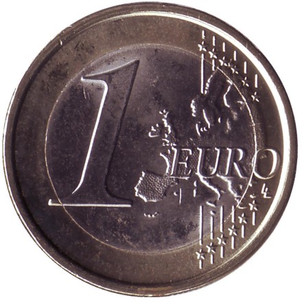 Монета 1 евро. 2013 год, Сан-Марино. Монета 1 евро. 2013 год, Сан-Марино.