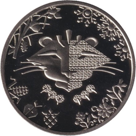 Монета 5 гривен. 2022 год, Украина. Китайский гороскоп - год тигра. Монета 5 гривен. 2022 год, Украина. Китайский гороскоп - год тигра.