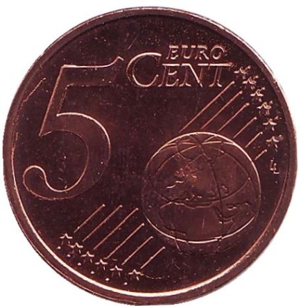 Монета 5 центов. 2002 год, Финляндия.