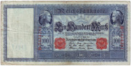 Рейхсбанкнота 100 марок. 1910 год, Германская империя. Рейхсбанкнота 100 марок. 1910 год, Германская империя.