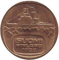 Монета 5 марок, 1988 год, Финляндия. Ледокол Урхо. Монета 5 марок, 1988 год, Финляндия. Ледокол Урхо.