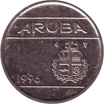 Монета 5 центов. 1996 год, Аруба.