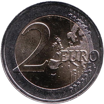 Монета 2 евро. 2018 год, Эстония. 100-летие независимости прибалтийских государств.