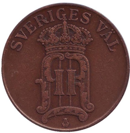 Монета 5 эре. 1906 год, Швеция.