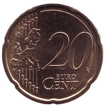 Монета 20 центов. 2013 год, Австрия. Монета 20 центов. 2013 год, Австрия.