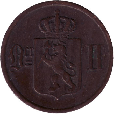 Монета 2 эре. 1897 год, Норвегия.