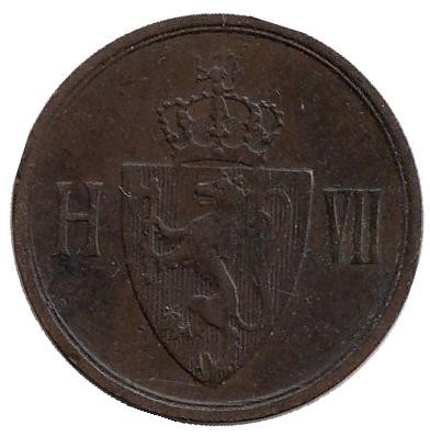 Монета 1 эре. 1907 год, Норвегия. Монета 1 эре. 1907 год, Норвегия.