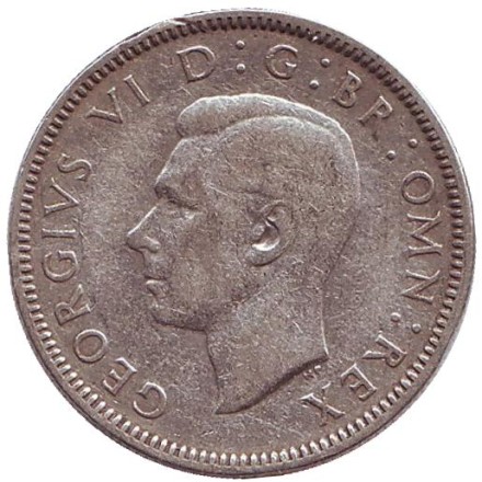 Монета 1 шиллинг. 1938 год, Великобритания. (Шотландский тип)