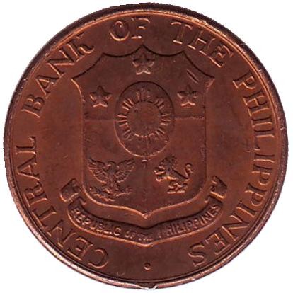 Монета 1 сентаво. 1963 год, Филиппины. Монета 1 сентаво. 1963 год, Филиппины.