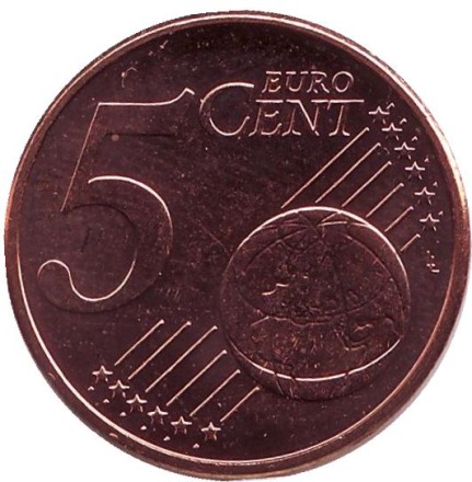 Монета 5 центов. 2010 год, Люксембург. Монета 5 центов. 2010 год, Люксембург.