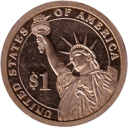 8-й президент США. Мартин Ван Бюрен. Монетный двор S. 1 доллар, 2008 год, США. (Proof). 8-й президент США. Мартин Ван Бюрен. Монетный двор S. 1 доллар, 2008 год, США. (Proof).