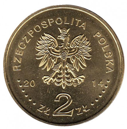 Монета 2 злотых. 2014 год, Польша. Польская олимпийская сборная в Сочи 2014. Монета 2 злотых. 2014 год, Польша. Польская олимпийская сборная в Сочи 2014.