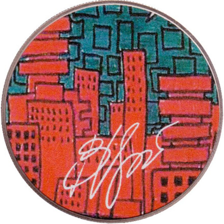 Памятный жетон (медаль). Виктор Цой. 60 лет со дня рождения. СПМД. 2022 год, Россия. Памятный жетон (медаль). Виктор Цой. 60 лет со дня рождения. СПМД. 2022 год, Россия.