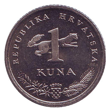 Монета 1 куна. 1996 год, Хорватия. (UNC) XXVI летние Олимпийские Игры, Атланта 1996. Монета 1 куна. 1996 год, Хорватия. (UNC) XXVI летние Олимпийские Игры, Атланта 1996.