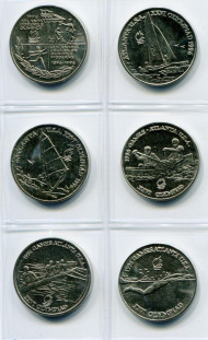 Олимпийские игры в Атланте. Набор монет (6 шт.), 10 лей, 1996 год, Румыния. Олимпийские игры в Атланте. Набор монет (6 шт.), 10 лей, 1996 год, Румыния.