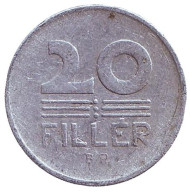 Монета 20 филлеров. 1965 год, Венгрия. Монета 20 филлеров. 1965 год, Венгрия.
