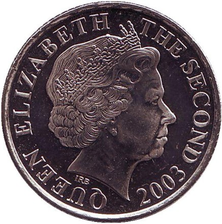 Монета 10 пенсов. 2003 год, Джерси. Дольмен.