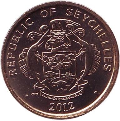 Монета 5 центов. 2012 год, Сейшельские острова. Растение Маниок. Монета 5 центов. 2012 год, Сейшельские острова. Растение Маниок.