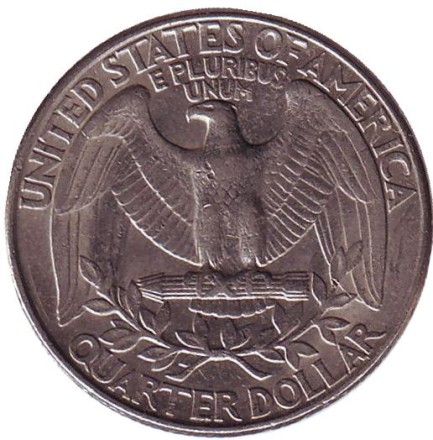 Монета 25 центов. 1992 (P) год, США. Вашингтон. Монета 25 центов. 1992 (P) год, США. Вашингтон.