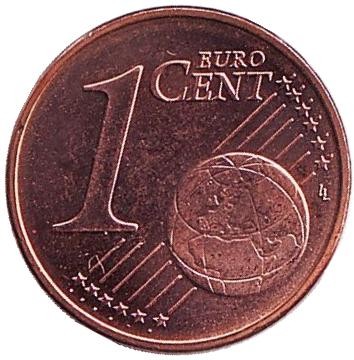 Монета 1 цент, 2011 год, Словакия.