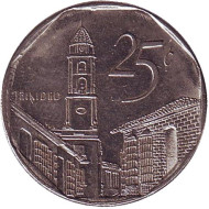 Монета 25 сентаво. 2000 год, Куба. Город-музей Тринидад. Монета 25 сентаво. 2000 год, Куба. Город-музей Тринидад.