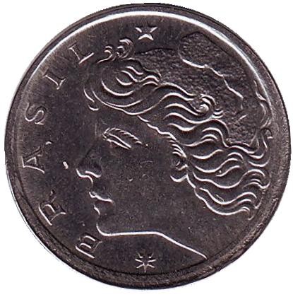 Монета 2 сентаво. 1967 год, Бразилия. Монета 2 сентаво. 1967 год, Бразилия.